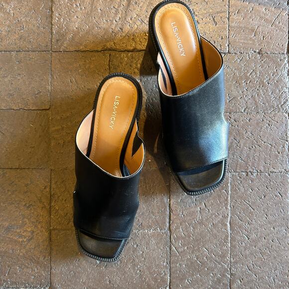 lisa vicky jetset v platforms in black sheep napa - Picture 4 of 9